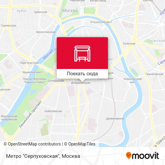 Карта Метро "Серпуховская"