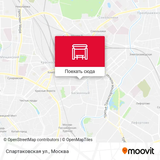 Карта Спартаковская ул.