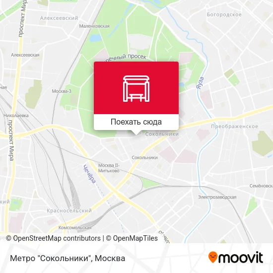 Карта Метро "Сокольники"
