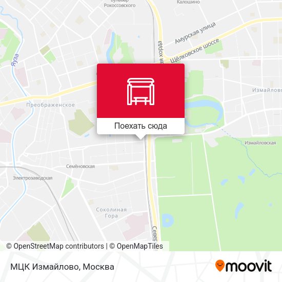 Карта МЦК Измайлово