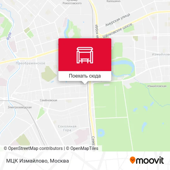 Карта МЦК Измайлово