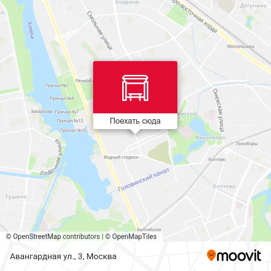 Карта Авангардная ул., 3