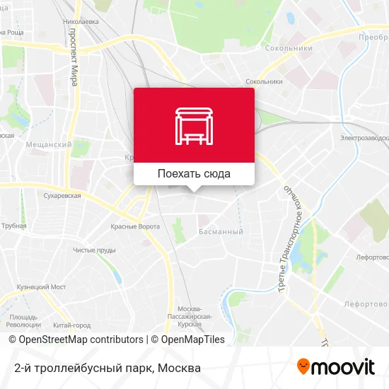 Карта 2-й троллейбусный парк