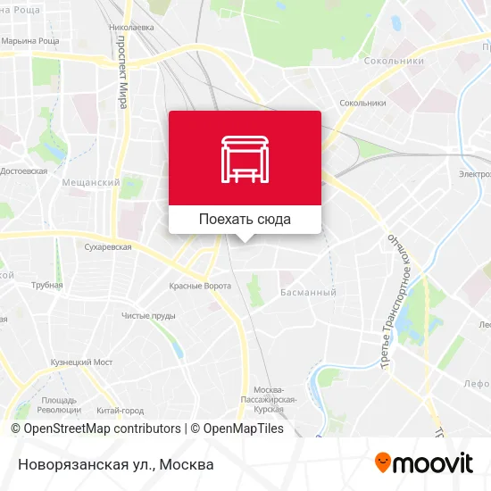 Карта Новорязанская ул.