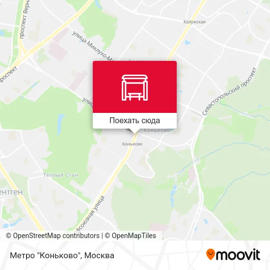 Карта Метро "Коньково"