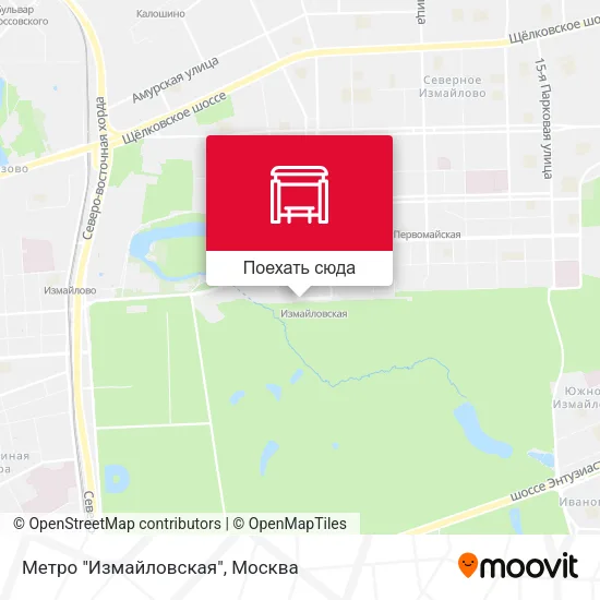 Карта Метро "Измайловская"