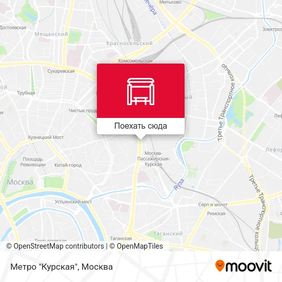 Карта Метро "Курская"