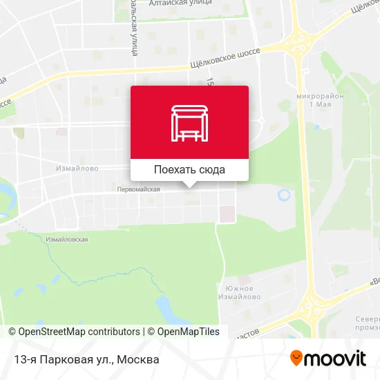 Карта 13-я Парковая ул.