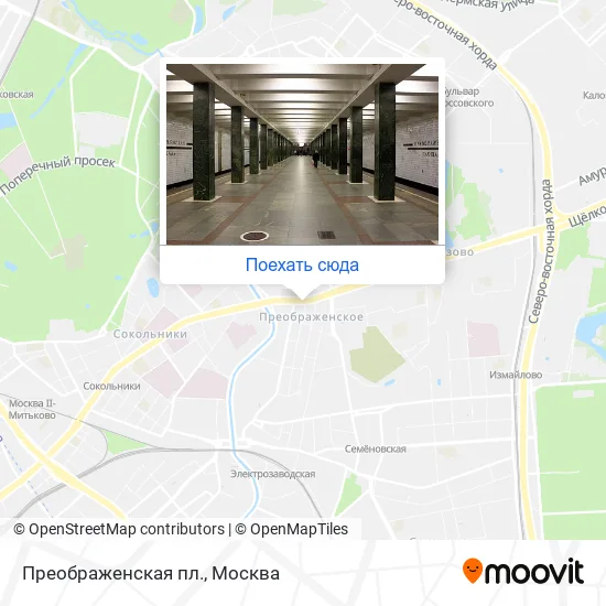 Карта Преображенская пл.