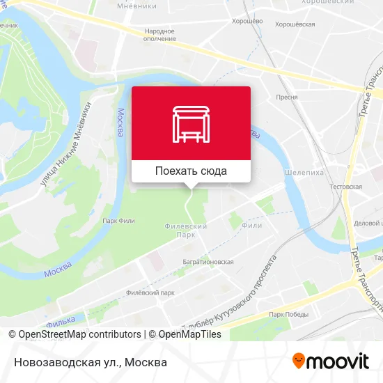 Карта Новозаводская ул.