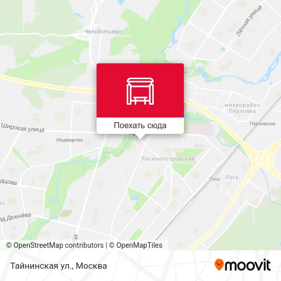 Карта Тайнинская ул.
