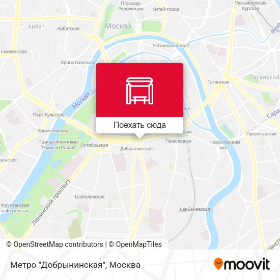 Карта Метро "Добрынинская"