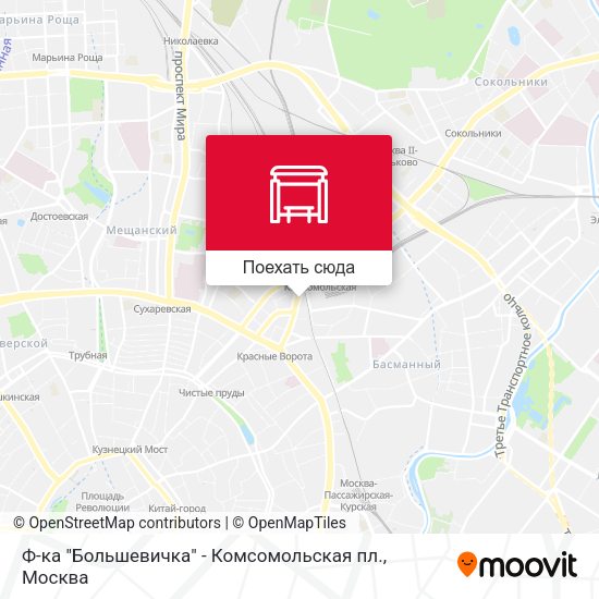 Карта Ф-ка "Большевичка" - Комсомольская пл.