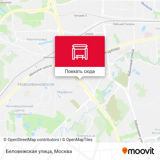 Карта Беловежская улица