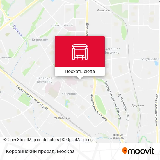 Карта Коровинский проезд