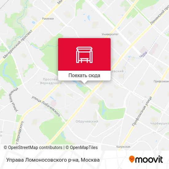Карта Управа Ломоносовского р-на