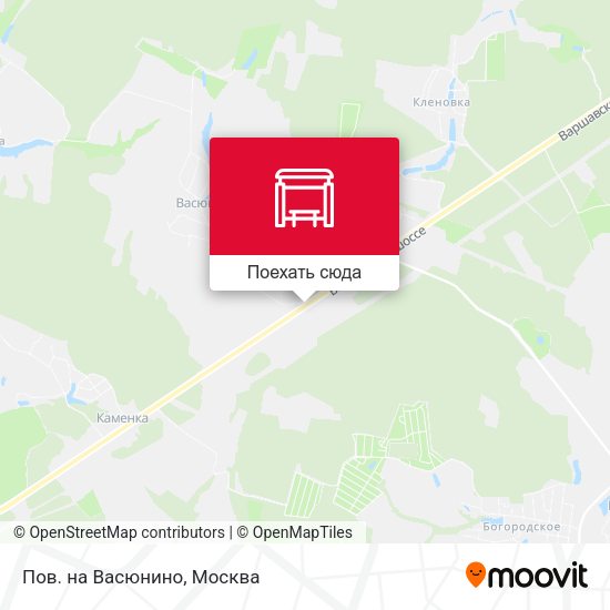 Карта Пов. на Васюнино