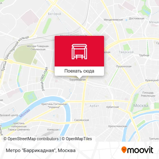 Карта Метро "Баррикадная"