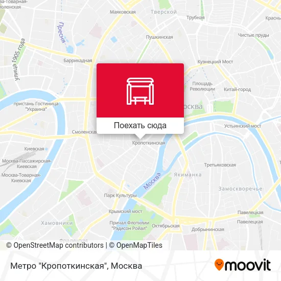 Карта Метро "Кропоткинская"