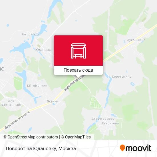 Карта Поворот на Юдановку