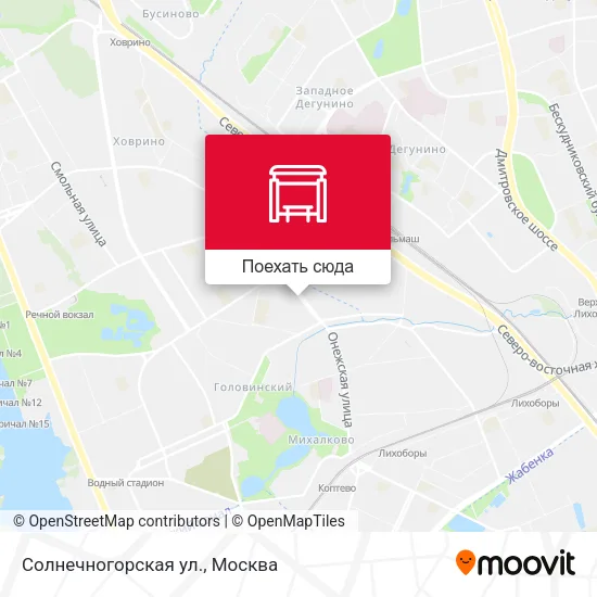 Карта Солнечногорская ул.
