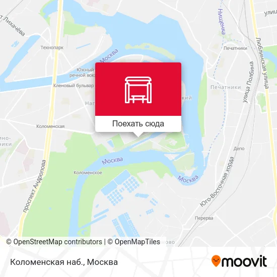 Карта Коломенская наб.