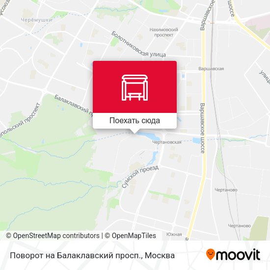 Карта Поворот на Балаклавский просп.