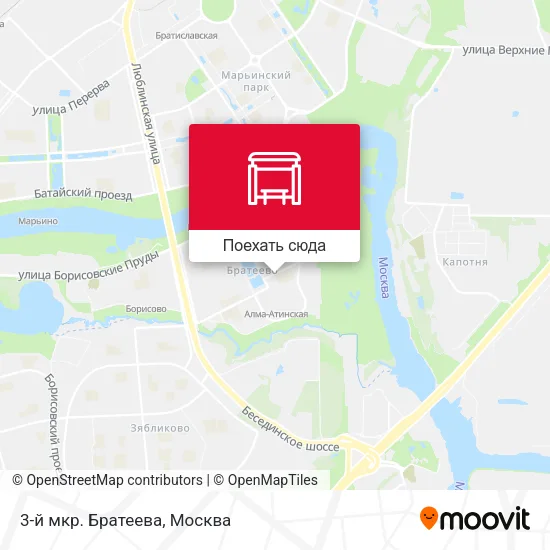 Карта 3-й мкр. Братеева