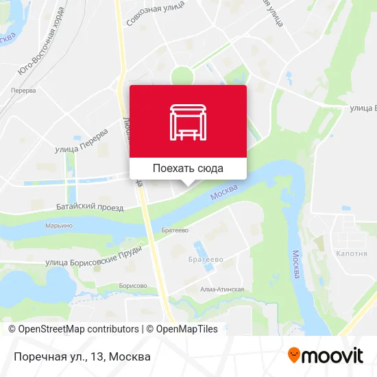 Карта Поречная ул., 13