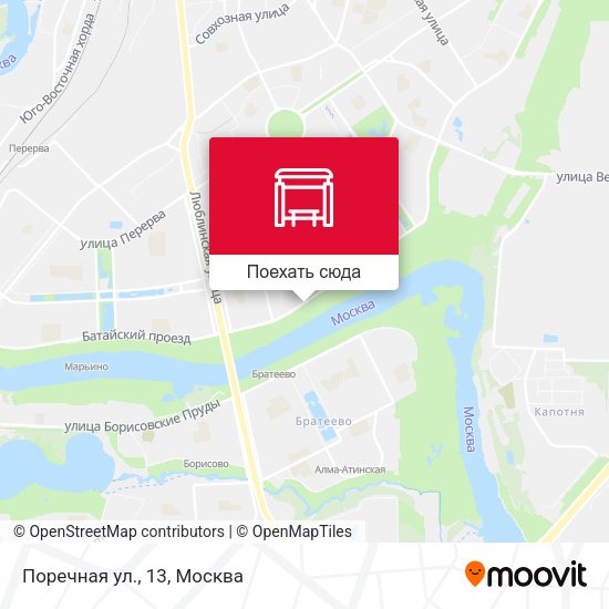 Карта Поречная ул., 13