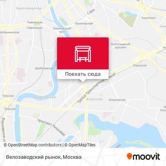 Карта московских рынков. Парковка около Велозаводского рынка.