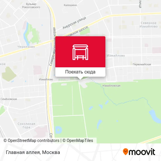 Карта Главная аллея