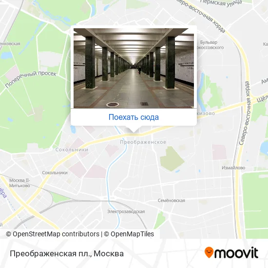 Карта Преображенская пл.