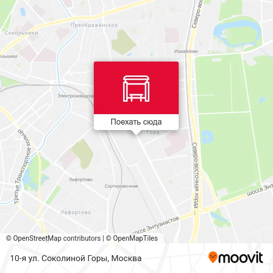 Карта 10-я ул. Соколиной Горы