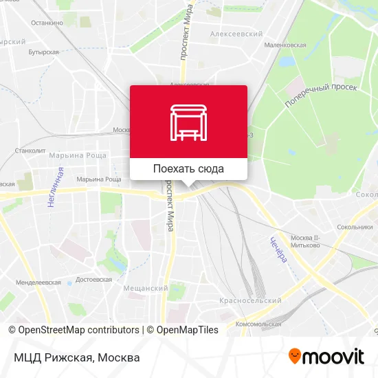 Карта МЦД Рижская