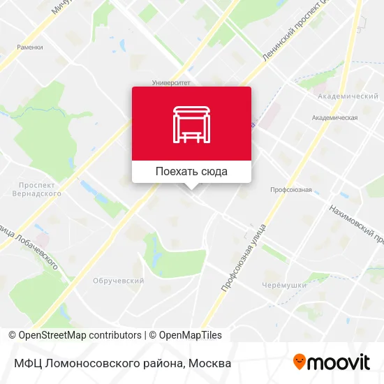Карта МФЦ Ломоносовского района