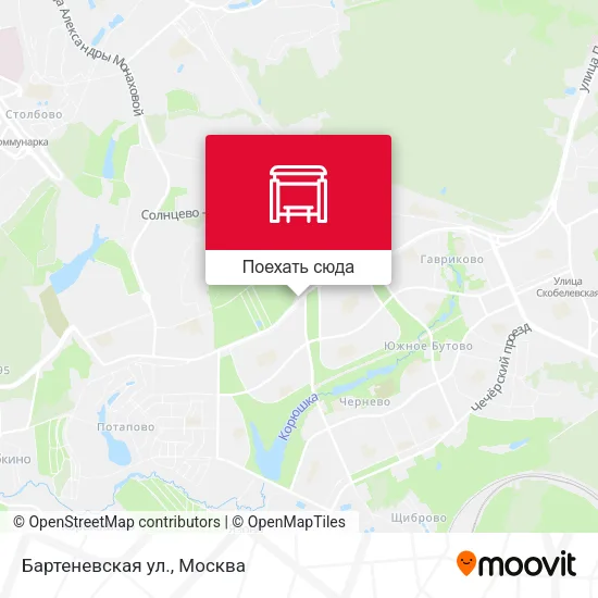 Карта Бартеневская ул.