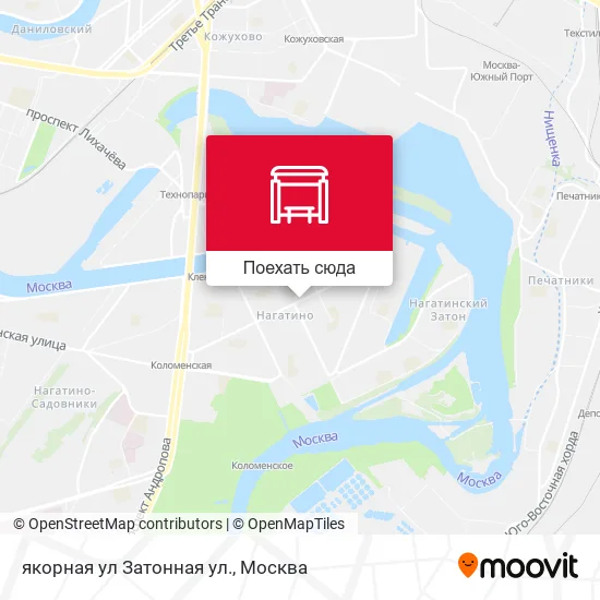 Карта якорная             ул                              Затонная ул.