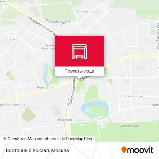 Карта Восточный вокзал
