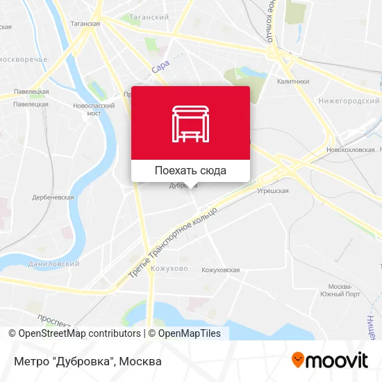 Карта Метро "Дубровка"