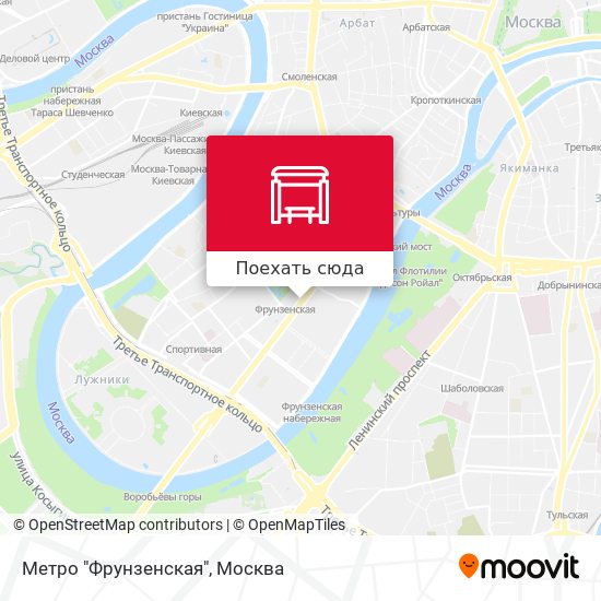Карта Метро "Фрунзенская"