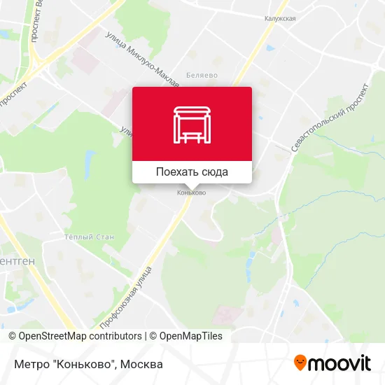 Карта Метро "Коньково"