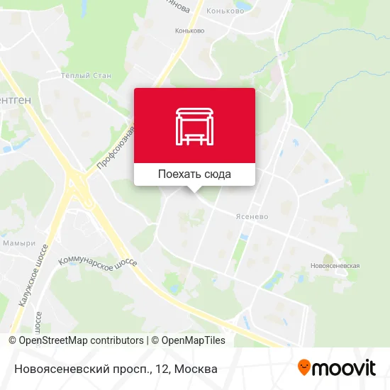 Карта Новоясеневский просп., 12