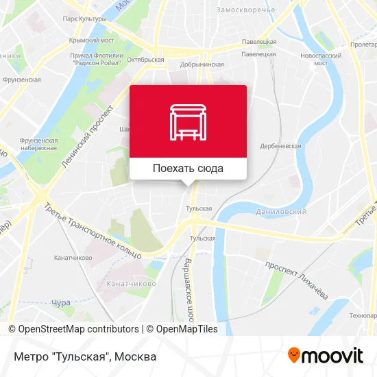 Карта Метро "Тульская"