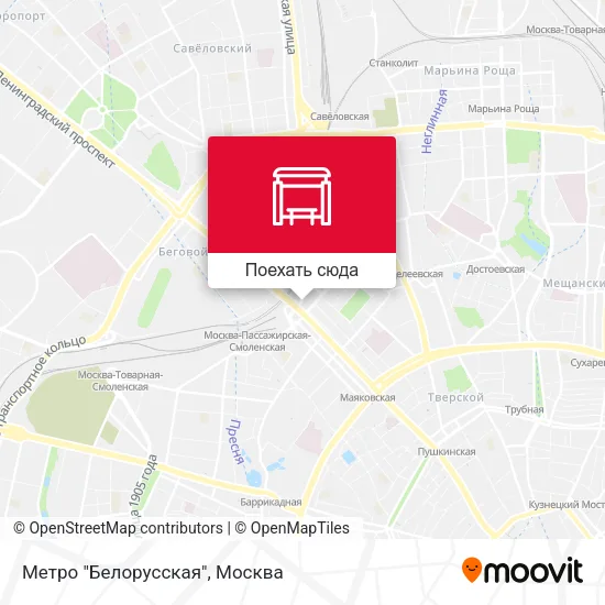 Карта Метро "Белорусская"