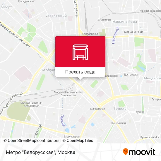 Карта Метро "Белорусская"