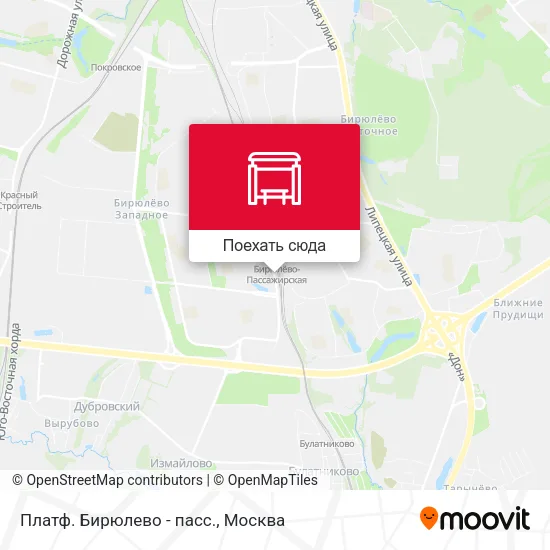 Карта Платф. Бирюлево - пасс.