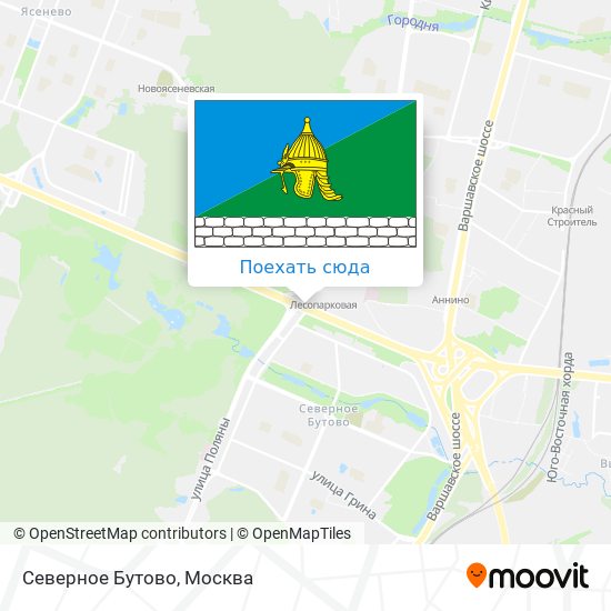 Северное бутово на карте москвы