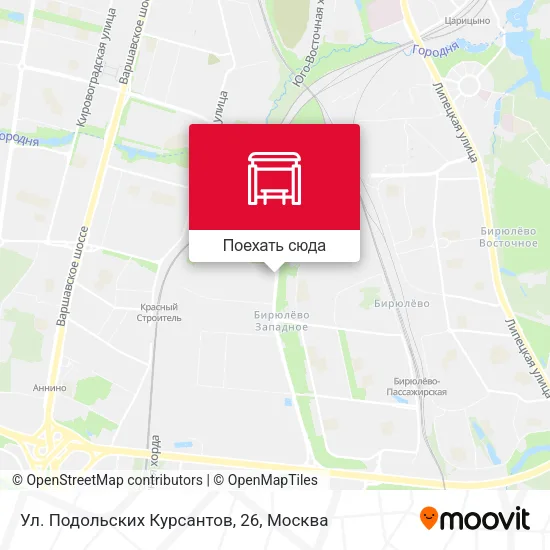 Карта Ул. Подольских Курсантов, 26