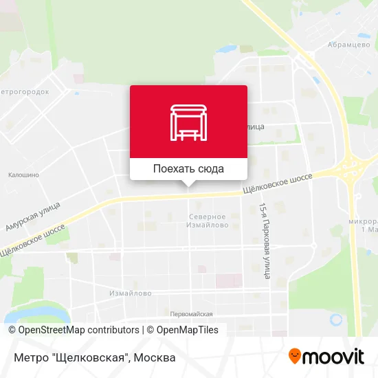 Карта Метро "Щелковская"